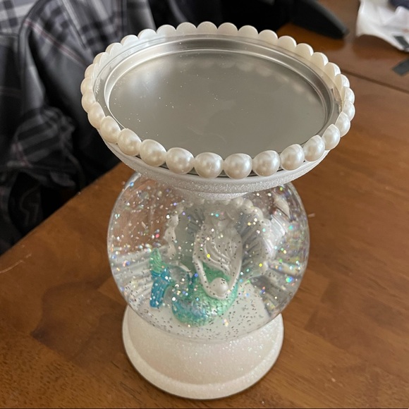 NWT Bath & Body Works WATER GLOBE MERMAID 3-Wick Candle Holder - Picture 3 of 6